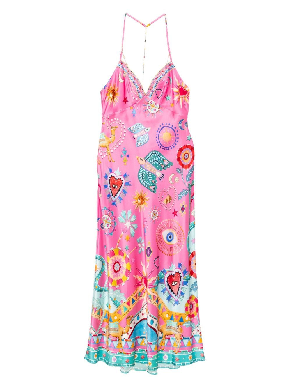 Chain Detail Slip Midi Dress