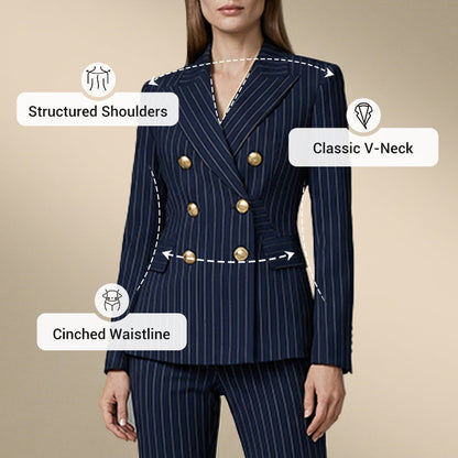 Women’s Pinstripe Double-Breasted Suit