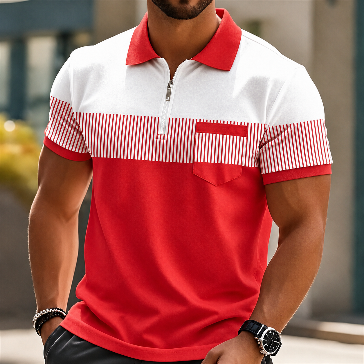 The Harrison Zip Polo