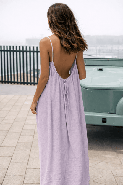 The Isla Backless Maxi Dress