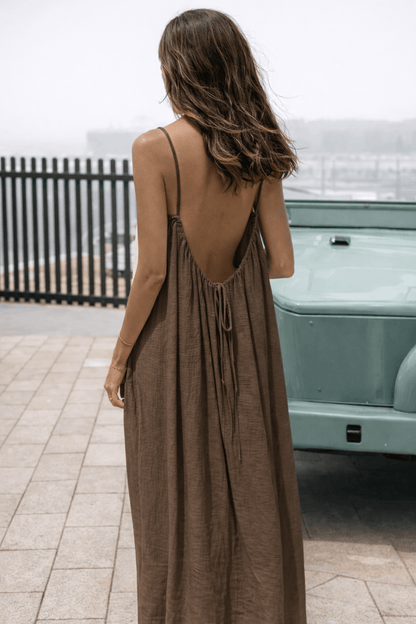 The Isla Backless Maxi Dress