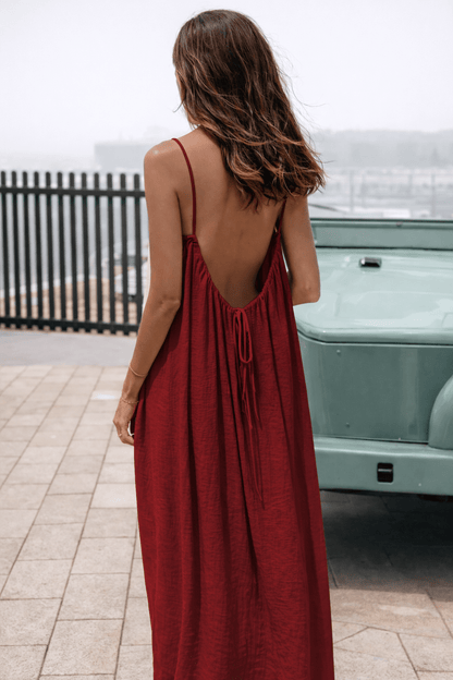 The Isla Backless Maxi Dress