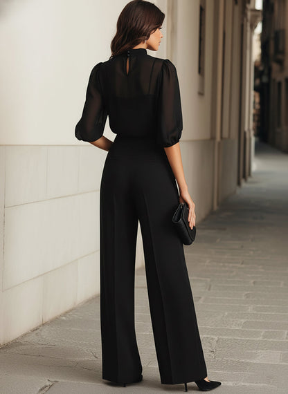 Black Chiffon 3-Piece Set