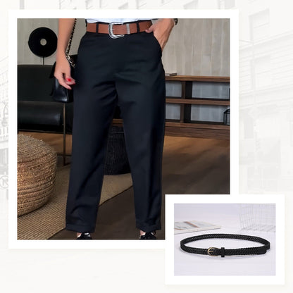 Women's High Waist Casual Straight Blazer Pants