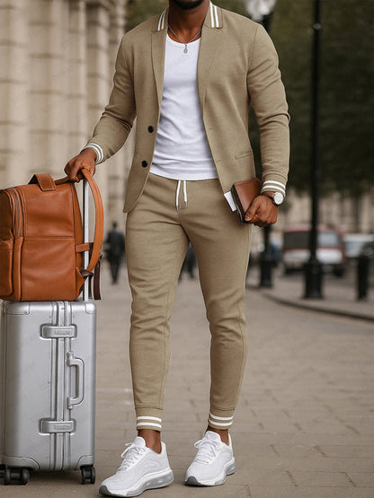 Athletic Inspired Blazer Pants Set