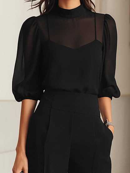 Black Chiffon 3-Piece Set