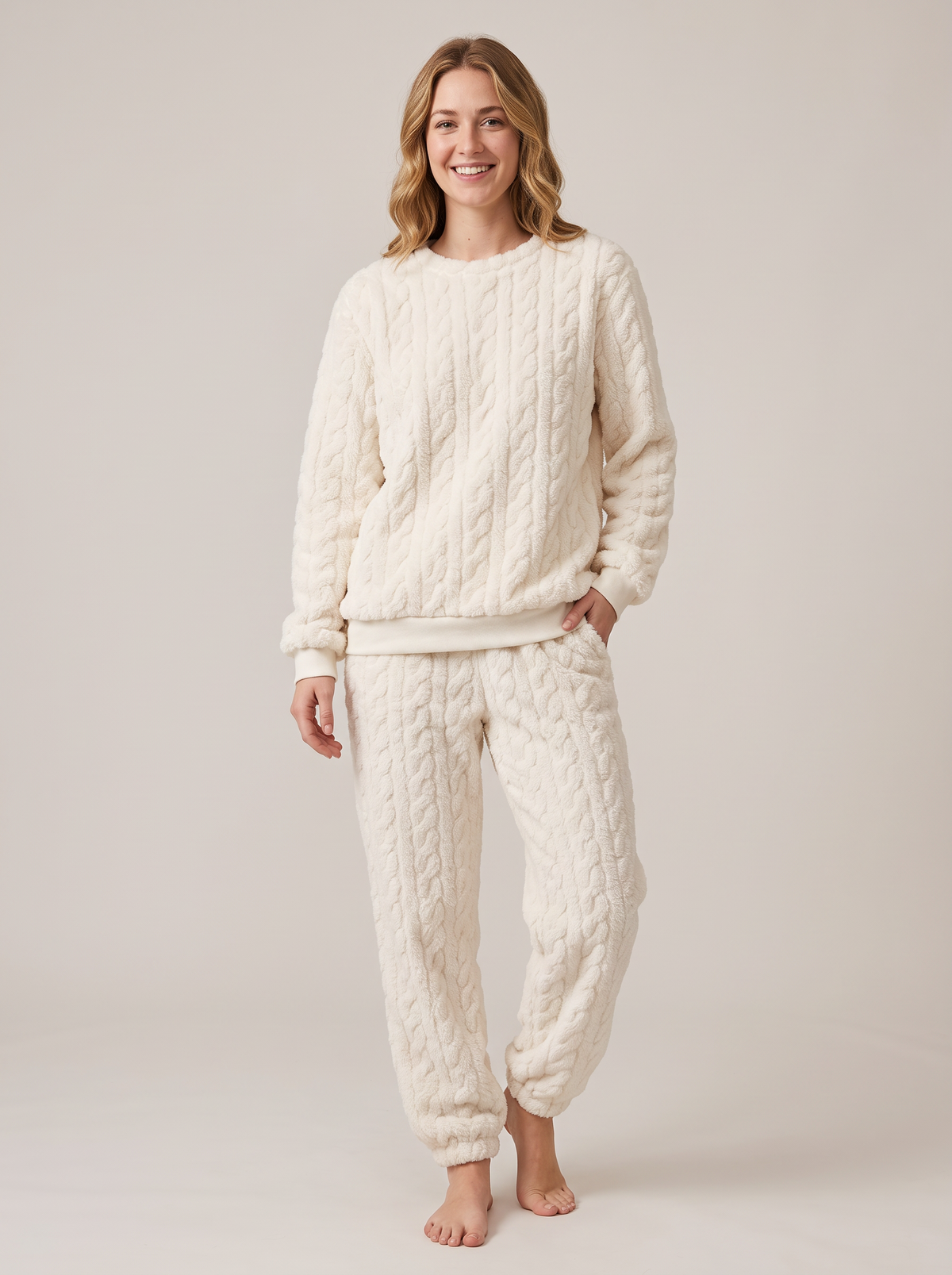 The Maisie Cosy Set in White
