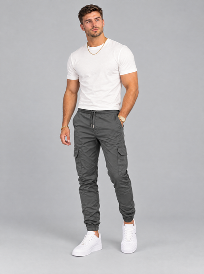 The Hudson Cargo Joggers in Charcoal