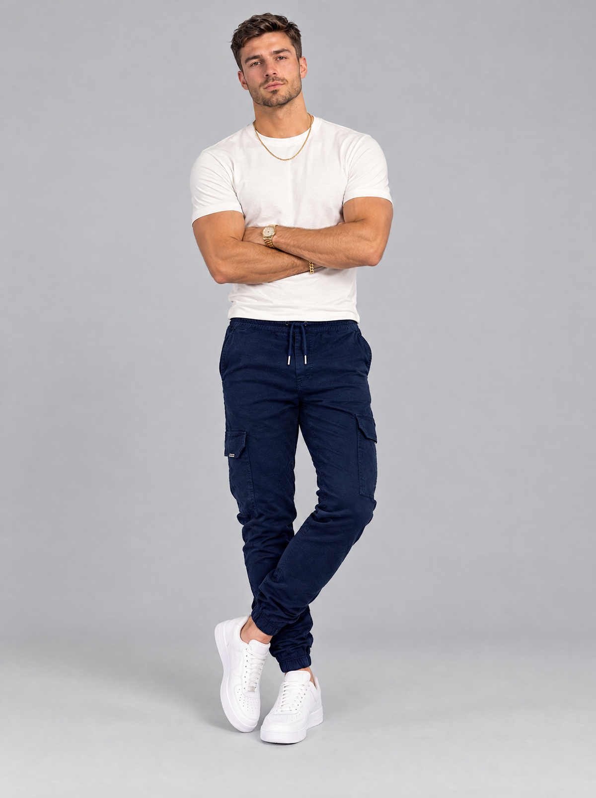 The Hudson Cargo Joggers in Navy