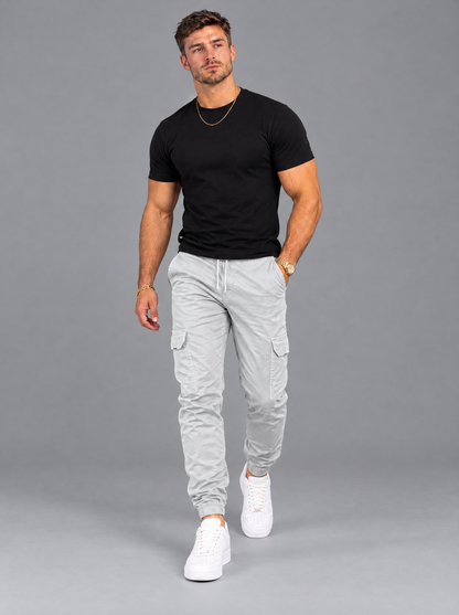The Hudson Cargo Joggers in Grey