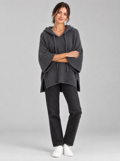 Maren Knit Hoodie in Grey