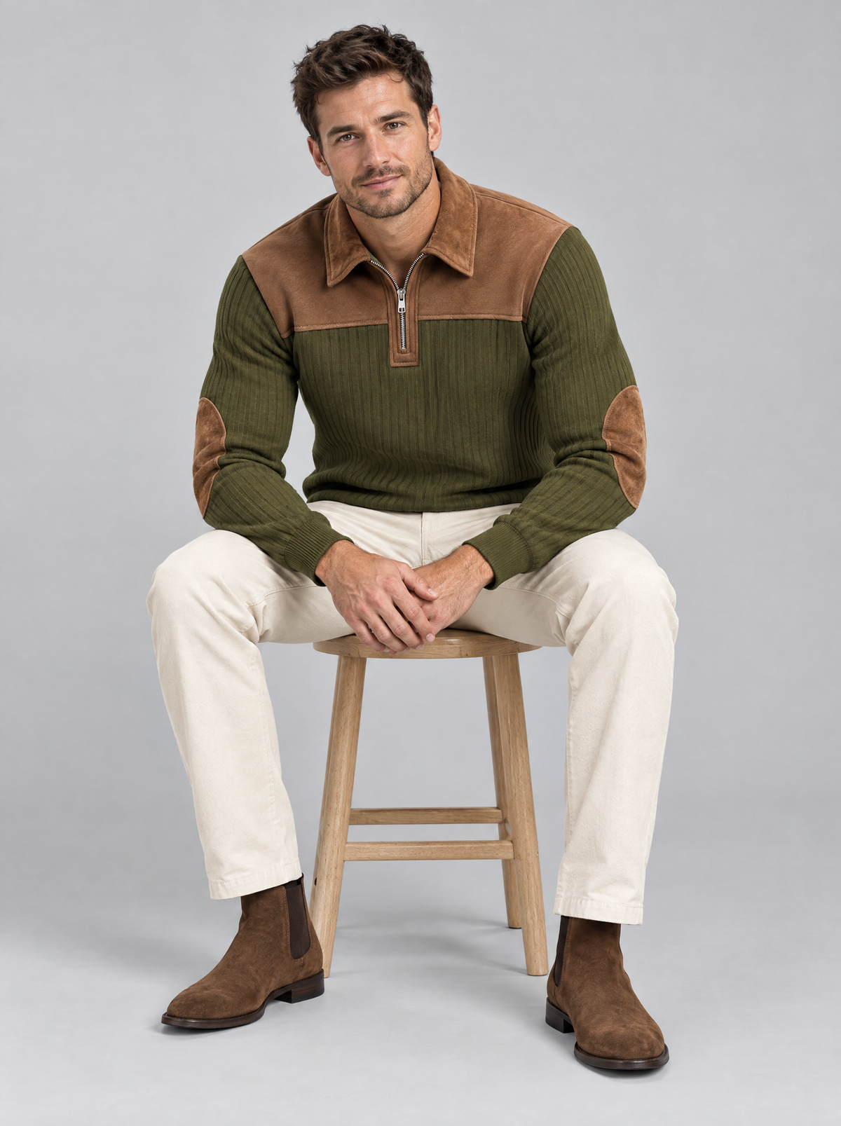 The Elliot Knit Sweater in Green