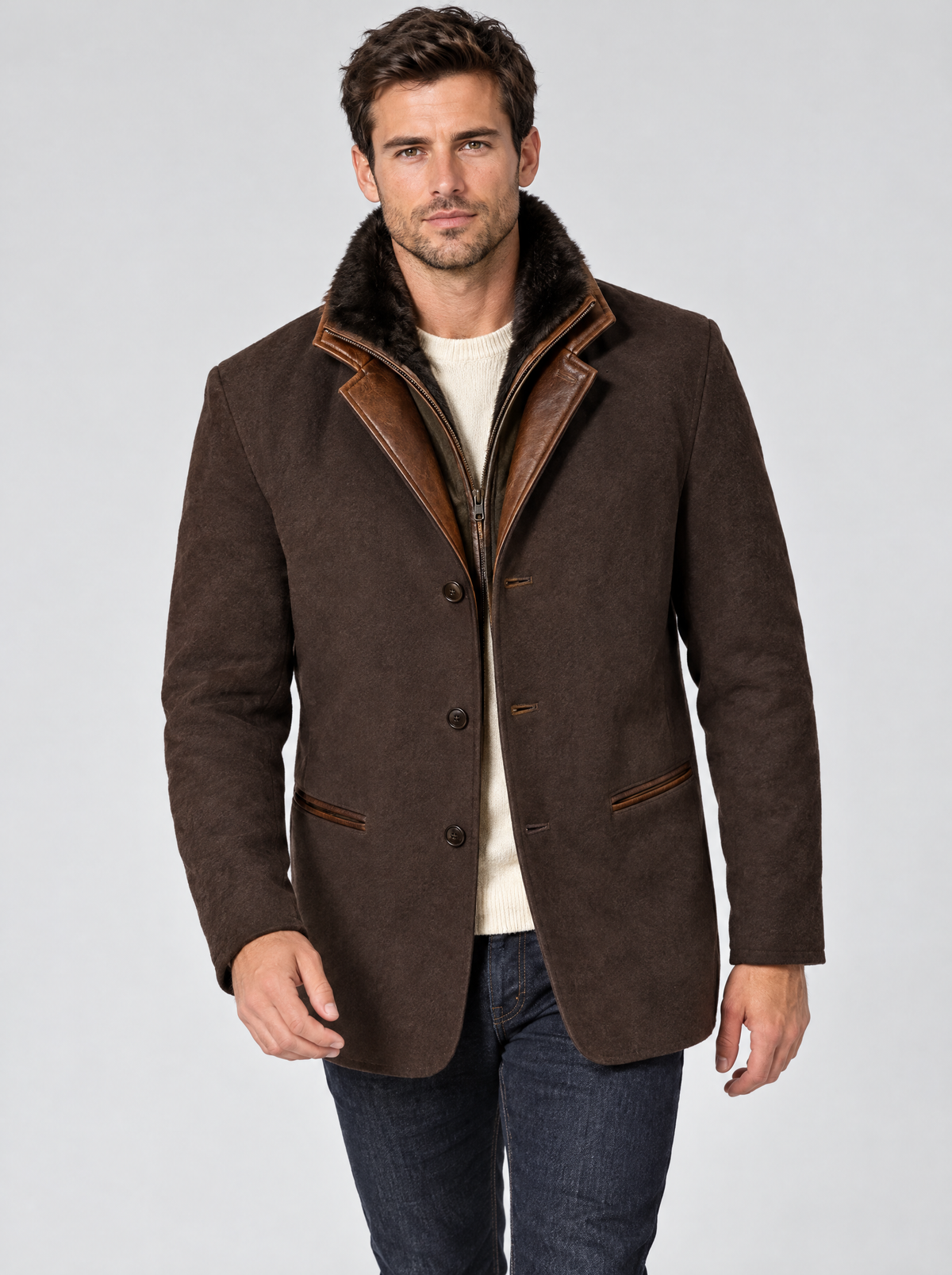 The Rowan Vintage Jacket in Dark Brown