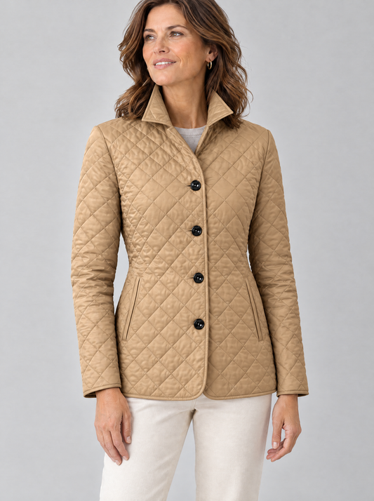 The Clara Quilted Jacket in Khaki