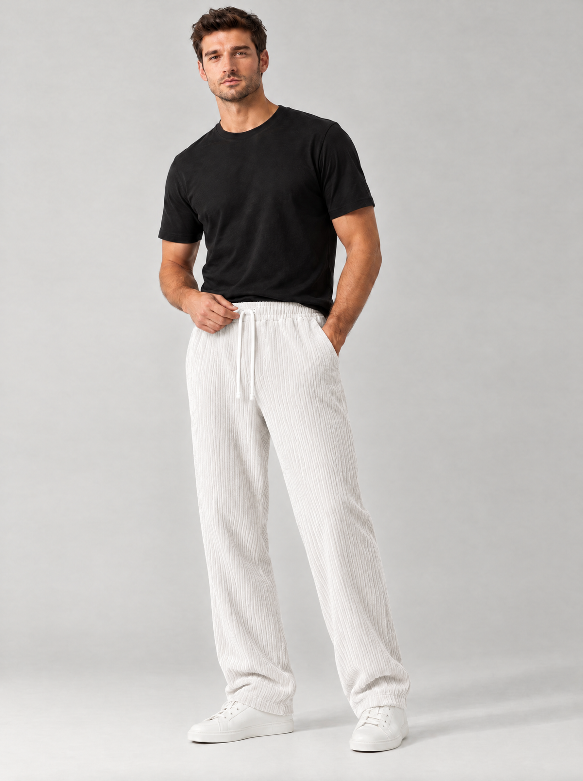 The Sullivan Corduroy Trousers in White