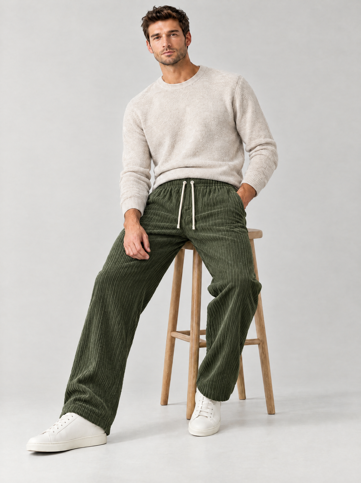 The Sullivan Corduroy Trousers in Green