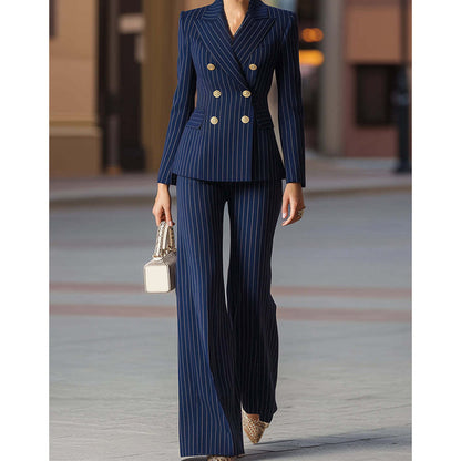 Women’s Pinstripe Double-Breasted Suit