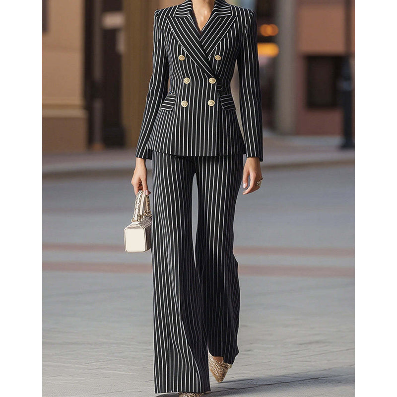 Women’s Pinstripe Double-Breasted Suit