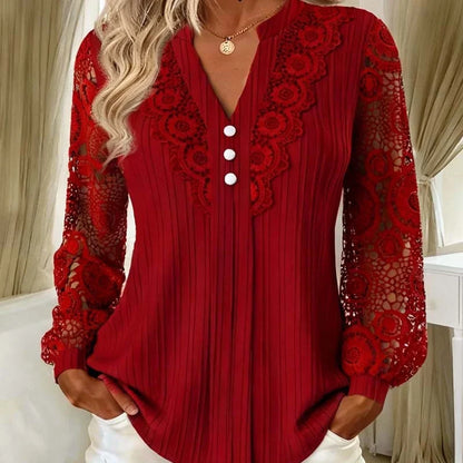 The Elodie Lace Sleeve Top