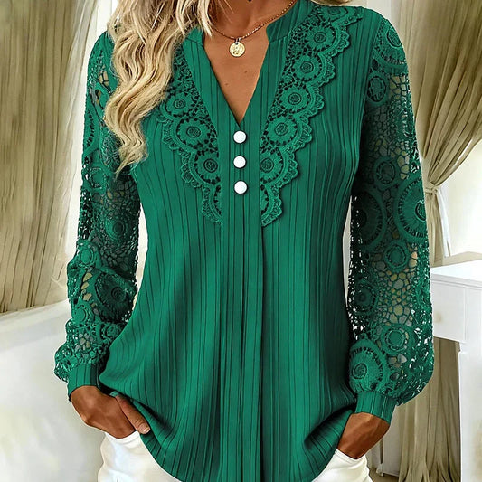The Elodie Lace Sleeve Top