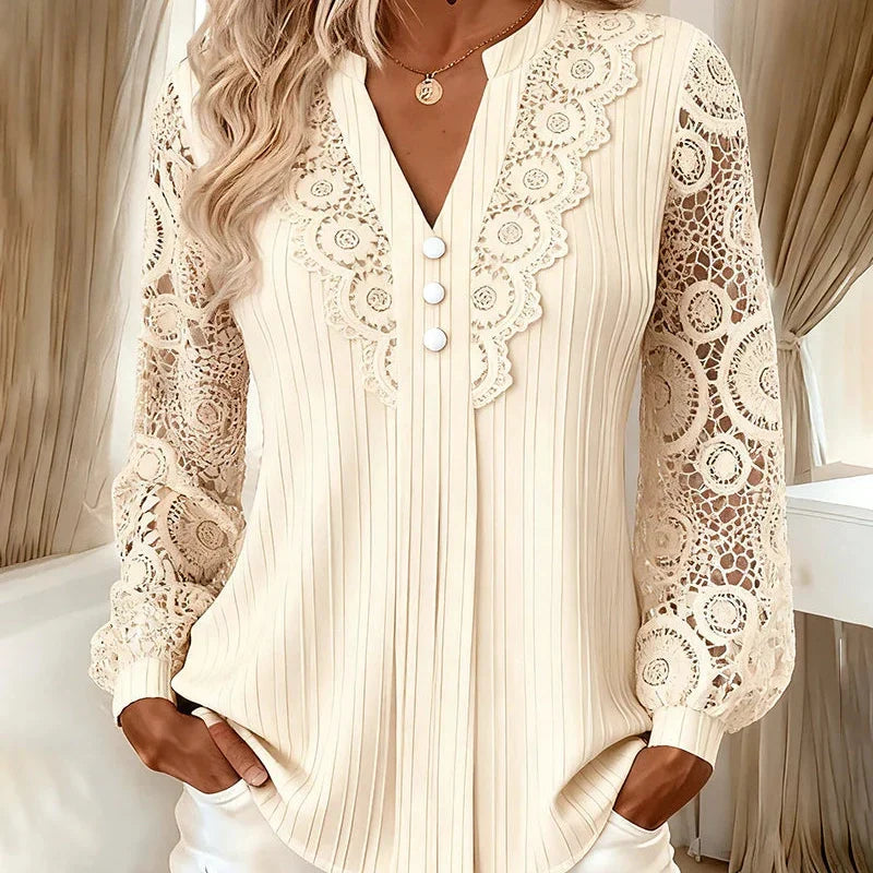 The Elodie Lace Sleeve Top